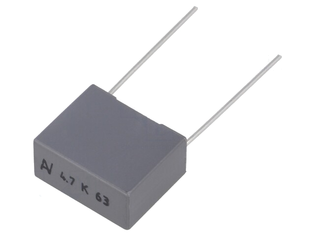 Condensator: polyester; 4,7uF; 40VAC; 63VDC; 15mm; ±10%; -55÷105°C Condensator: polyester; 4,7uF; 40VAC; 63VDC; 15mm; ±10%; -55÷105°C